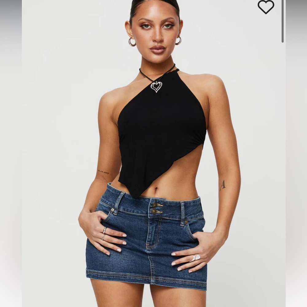Denim mini skirt